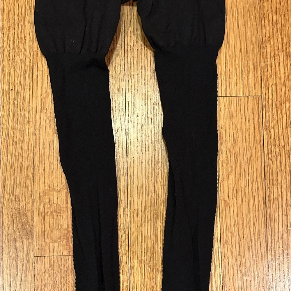 Spanx Dark Brown Herringbone Patterned Tights Size B